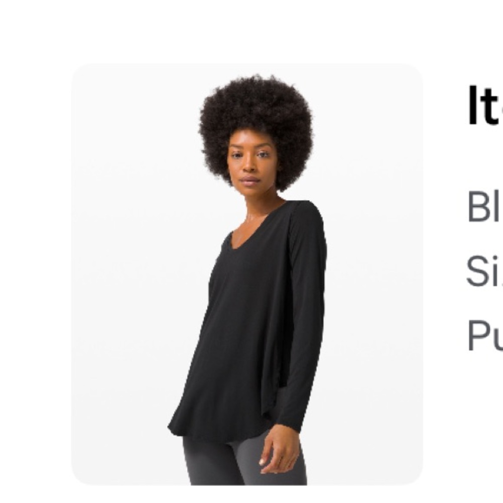 Lululemon Black Long Sleeve Top